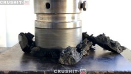 Crushing Tough Rubber Mallet with Hydraulic Press