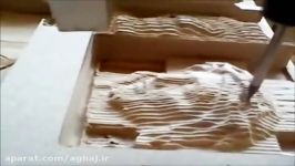 CNC Egypt  assiut  carving 3D jesus face سی ان سی مصر  شكل ثلاثی الابعاد
