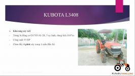 Những ưu điểm chính của dòng máy Kubota L3408