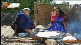 پخت نان محلی لُری تاوه ای Lorestan traditional bread