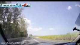 فیلم لحظه وحشتناک شاخ به شاخ دو خودرو در بزرگراه