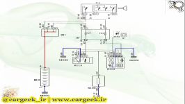 مدار گرمکن شیشه عقب پژو 405 پارس