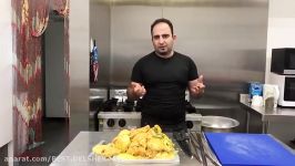 آموزش جوجه كباب به سبك تخته كاری همراه جوادجوادی how to make kebab chicken