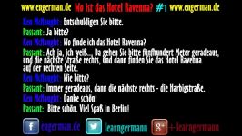 Deutsch Lernen  Dialog  Wo ist das Hotel Ravenna