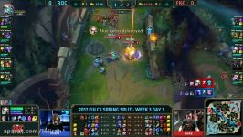 ROC vs FNC Highlights Game 1 EU LCS 2017 Spring W3D3 Roccat vs Fnatic