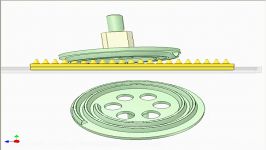 Archimedean spiral gear and Pin rack