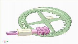 Worm and internal gear