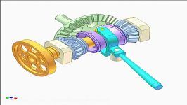 Bevel gear clutch for changing rotation direction 1