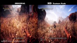 Far Cry Primal GRAPHICS parison  far cry primal pc Original Ultra vs HD Texture Pack parison