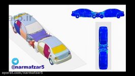 شبیه سازی تست برخورد خودرو در نرم افزار آباکوس abaqus