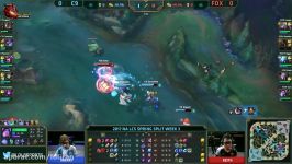 C9 vs FOX Highlights Game 1 NA LCS 2017 Spring W3D3 Cloud9 vs Echo FOX