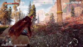 مقایسه کیفیت بازی Horizon Zero Dawn در PS4 PS4 PRO