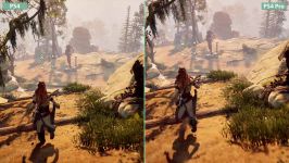 مقایسه گرافیک بازی Horizon Zero Dawn  PS4 Pro VS PS4