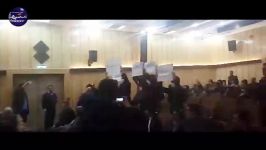 اعتراض دانشجویان به حضور ابتکار در همدان بجای خوزستان
