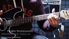 تست گیتار stratacoustic به همراه آمپلیفایر acoustasonic