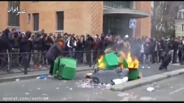 تظاهرات دبیرستانی ها در پاریس در اعتراض به رفتار پلیس
