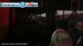 فیلم بدرقه رییس جمهور توسط مردم خوزستان