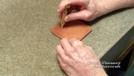 Carving leather freehand design with swivel knife  Bruce Cheaney Leathercraft