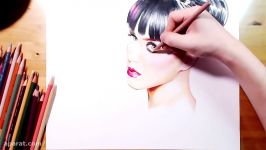 Drawing Katy Perry using colored pencil 케이티 페리 그리기