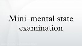 Mini–mental state examination