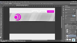 طراحی قالب سایت بااستفاده ازفتوشاپ قسمت5بخش منوی سریع