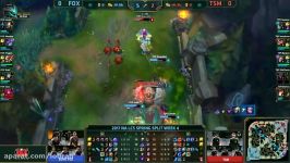 FOX vs TSM Highlights Game 1 NA LCS 2017 Spring W4D3 Echo FOX vs Team SoloMid