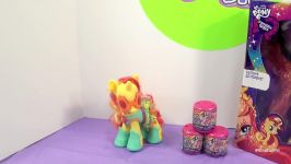 Equestria Girls Time to Shine Sunset Shimmer + My Little Pony Fash Ems Series 3 by Bins Toy Bin