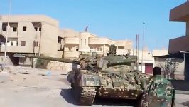 هدف قرار گرفتن تانک تروریست توسط تانک ارتش سوریه