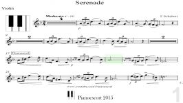 F.Schubert  Serenade Ständchen  ViolinVoice or Flute and Piano  Piano Accompaniment