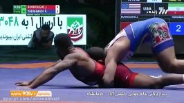 جام جهانی کشتی آزاد ایران 5 3 آمریکا 4وزن دوم