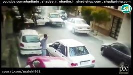 ویدیوی کامل رانندگی در مستی دیوانه متواری در خیابانهای تهران عکس العمل مردم mad drunk driving