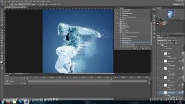 آموزش اکشن فتوشاپ ایجاد افکت منجمد شدن متحرک