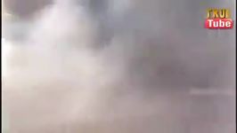 اصابت گلوله مستقیم توپ به یکی شورشیان سوریه