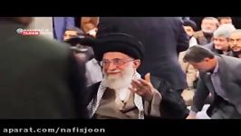 لحظاتی دیدار فرزندان شهدای مدافع حرم رهبر انقلاب