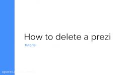 Prezi tutorial How to delete a prezi