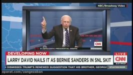 Larry David nails it as Bernie Sanders in Saturday Night Live skit October 19 2015