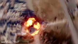 لحظه انفجار خودروهای انتحاری دید پهپاد داعش در موصل