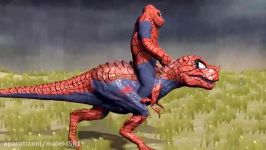 Dinosaurs Cartoons For Children 3D Spiderman Dinosaurs Nursery Rhymes For Children Dinosaurs Cartoon