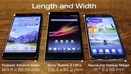 مقایسه Xperia Z Ultra Mega 6.3 هوآوی ascend mate