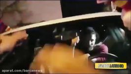توقف خودرو مسی فیلم برداری آنتونلا هواداران بارسا