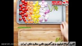 آموزش تصویری استیک سبزیجات رنگین کمان