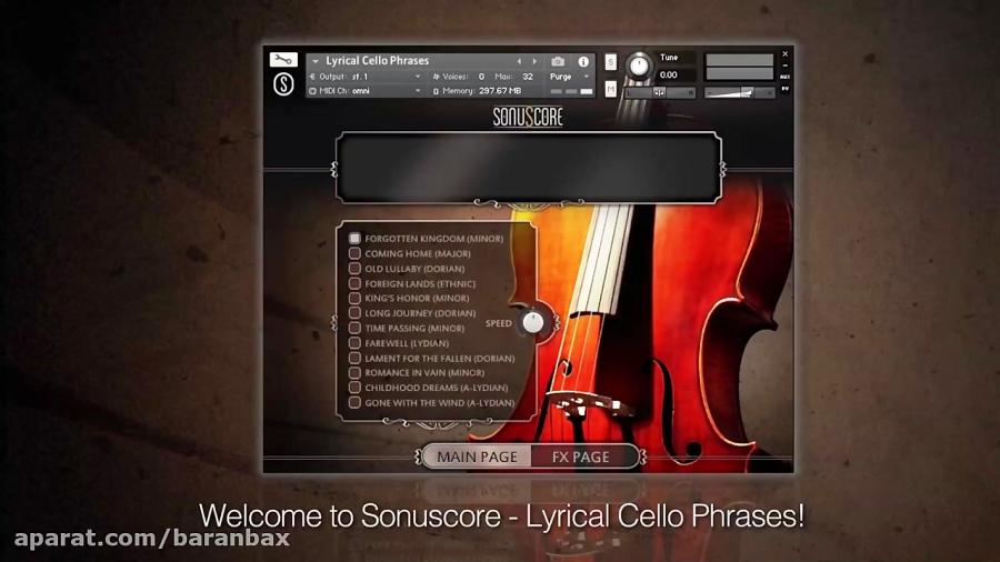 بررسی وی اس تی ویولن سل Sonuscore Lyrical Cello Phrases