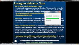 BackgroundWorker Class example in windows forms application