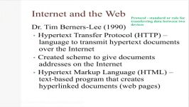 The Internet and the World Wide Web