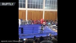 Shocking mass brawl breaks out at MMA fight in Dagestan Russia