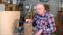 167 Woodturning a 150 table lamp from a 0 20 log