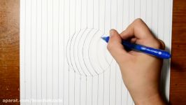 How to Draw 3D Art  Easy Line Paper Trick