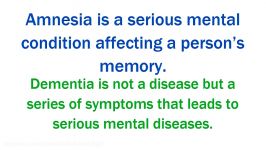Amnesia Vs Dementia  Difference Between Amnesia And Dementia