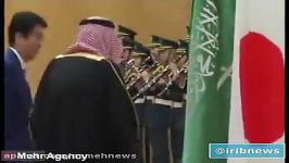 گاف پادشاه عربستان در دیدار نخست وزیر ژاپن
