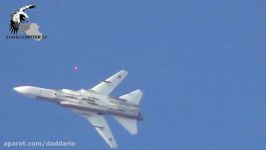 حمله بمب افکن سوخو 24 روسیه به تروریست ها در ادلب